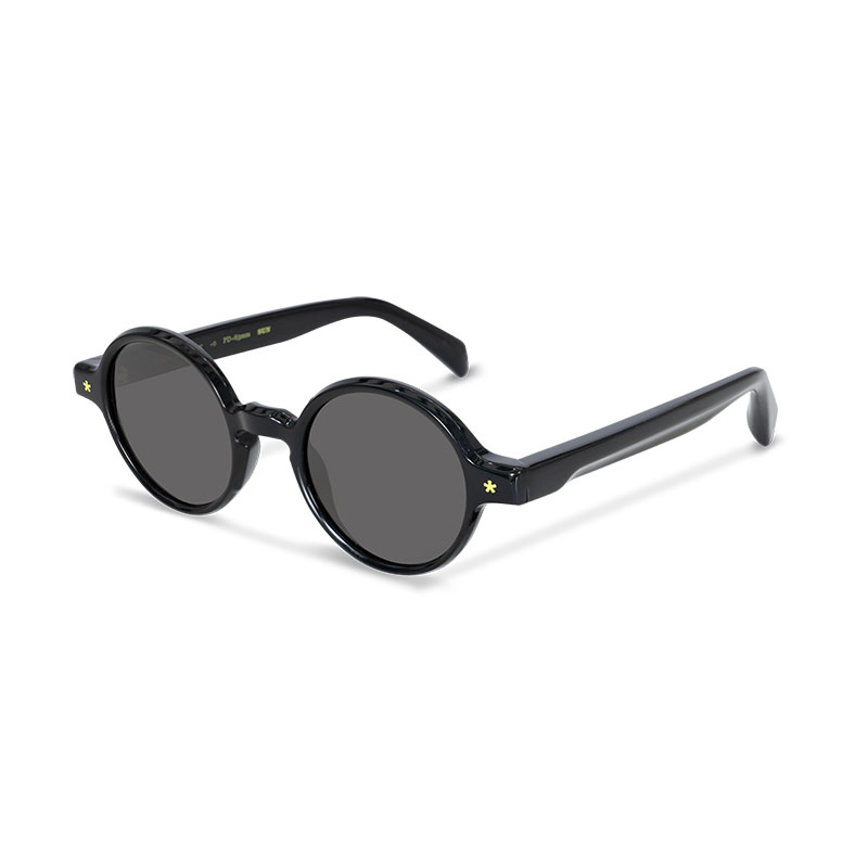 Carlos Nieto Moda Masculina Gafas Redondas Negras