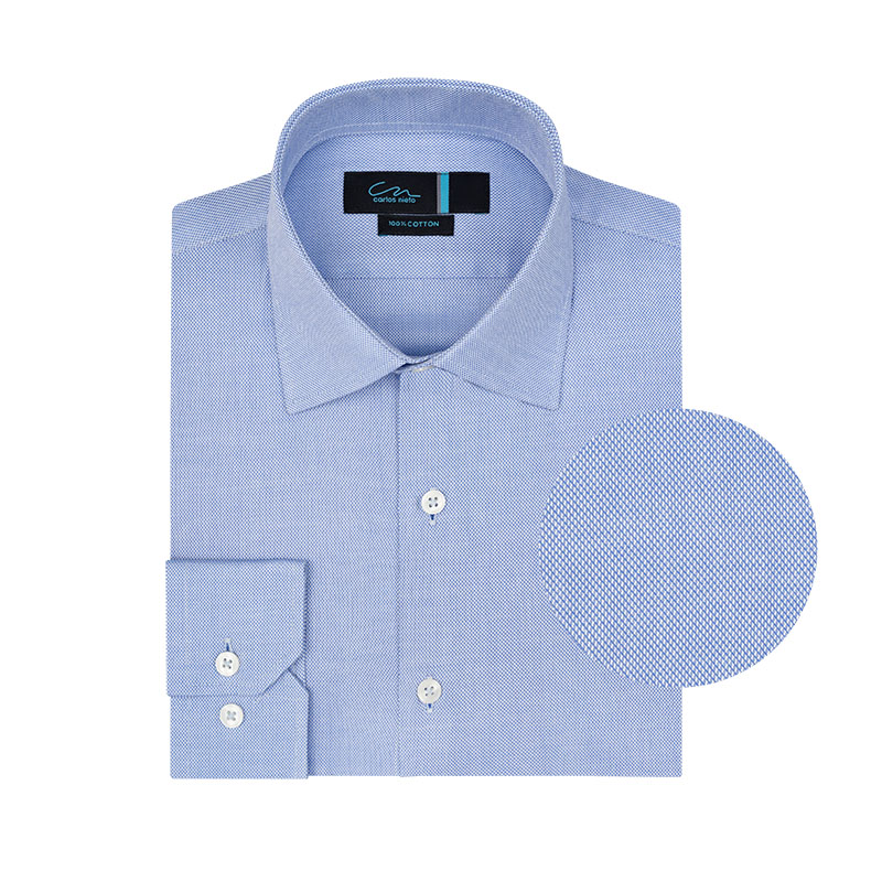 Camisa formal azul top