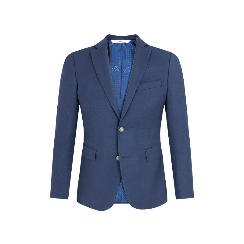 Blazer Azul Oscuro para Hombre Microtextura Elegante – Carlos Nieto
