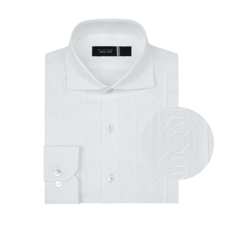 Camisa guayabera blanca discount